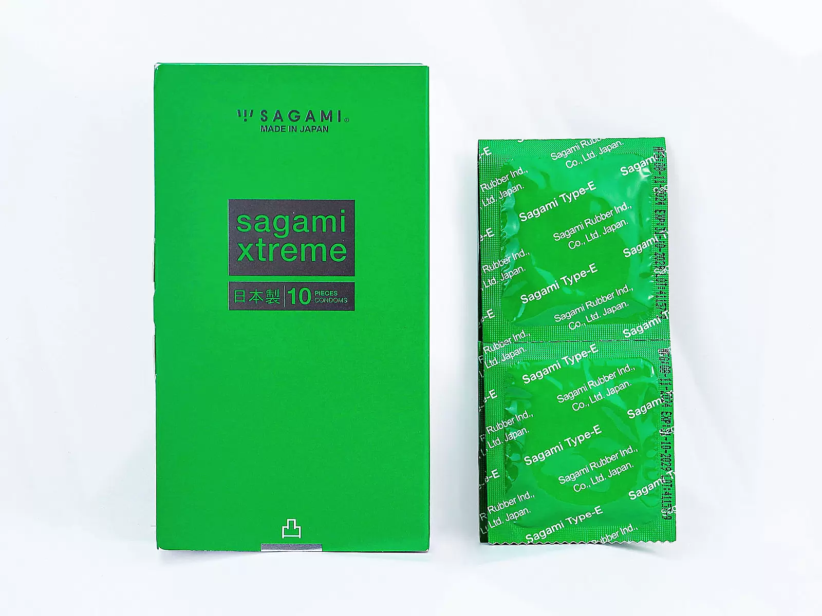 Bao cao su có gai Nhật Bản Sagami Xtreme Green Siêu Mỏng 10 bao