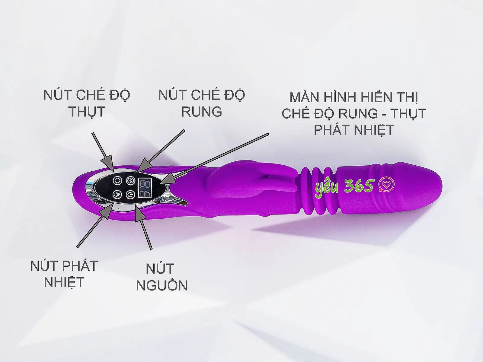 Dương vật giả rung thụt, phát nhiệt Rabbit Vibrator