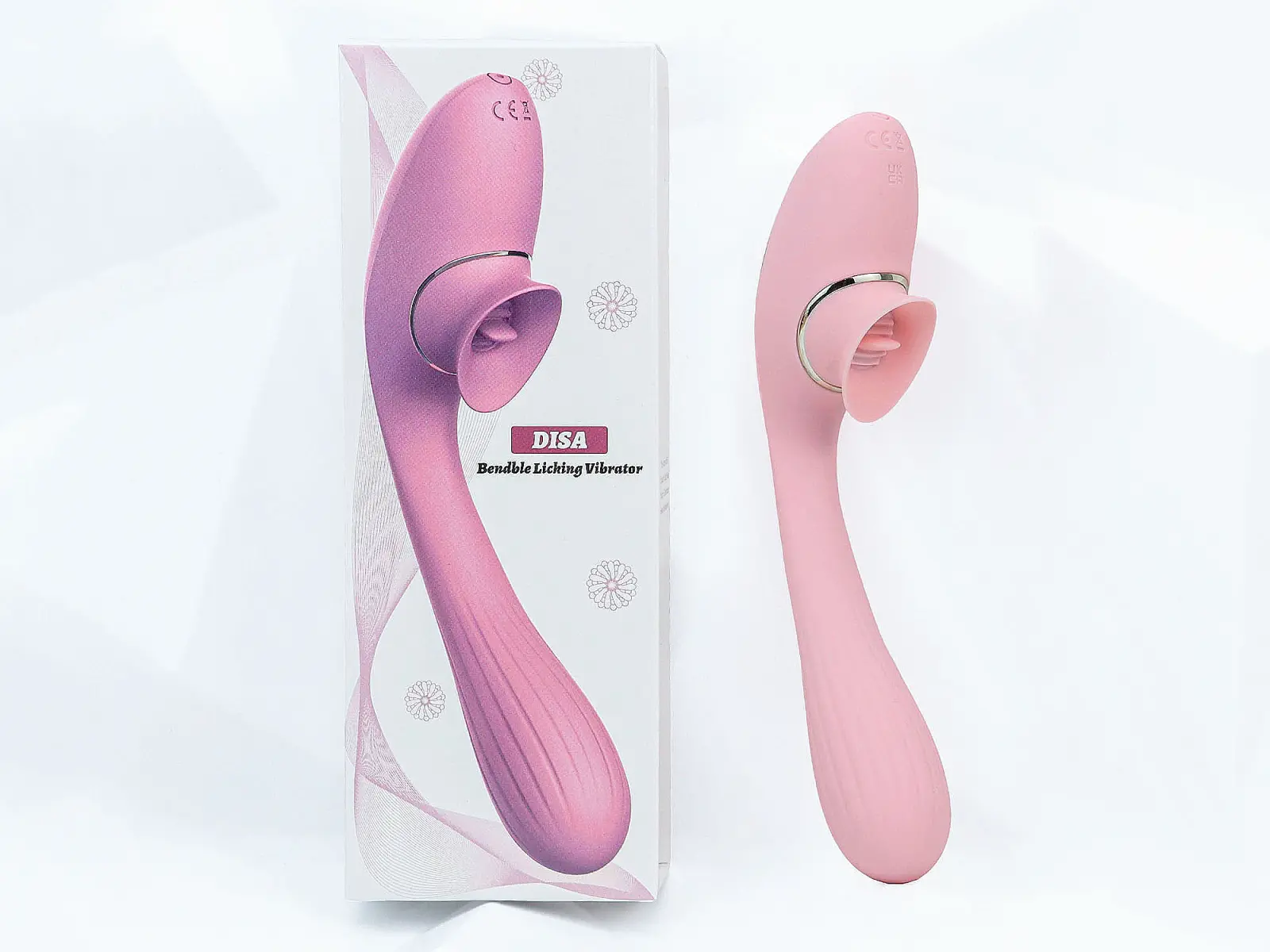 Máy mát xa DISA kết hợp lưỡi liếm rung mạnh 2 đầu pin sạc mini tiện lợi order chuẩn hãng | shop onli