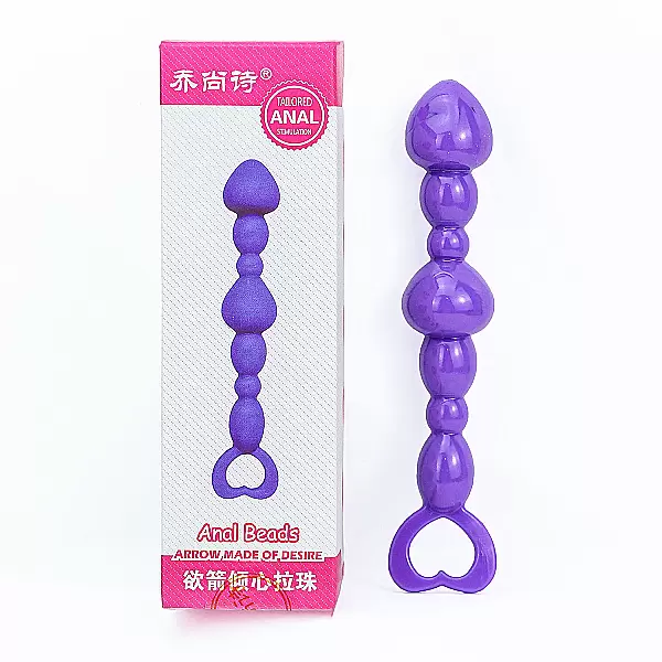 Đồ chơi kích hậu silicon trái tim Anal Beads