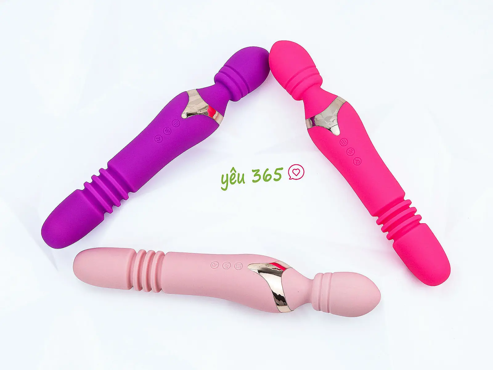 Máy massage điểm G Man Nuo phát nhiệt 2 đầu rung thụt, ngoáy pin sạc
