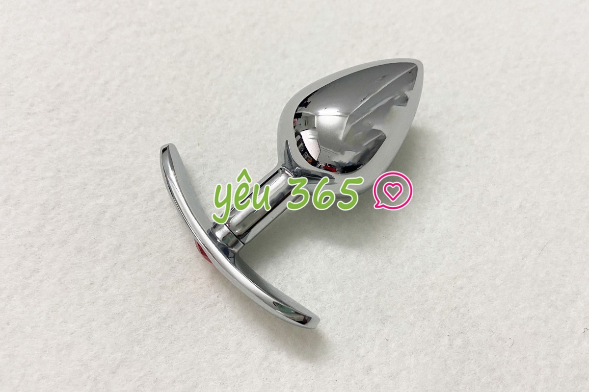 Dụng cụ kích thích hậu môn inox có tay cầm 1