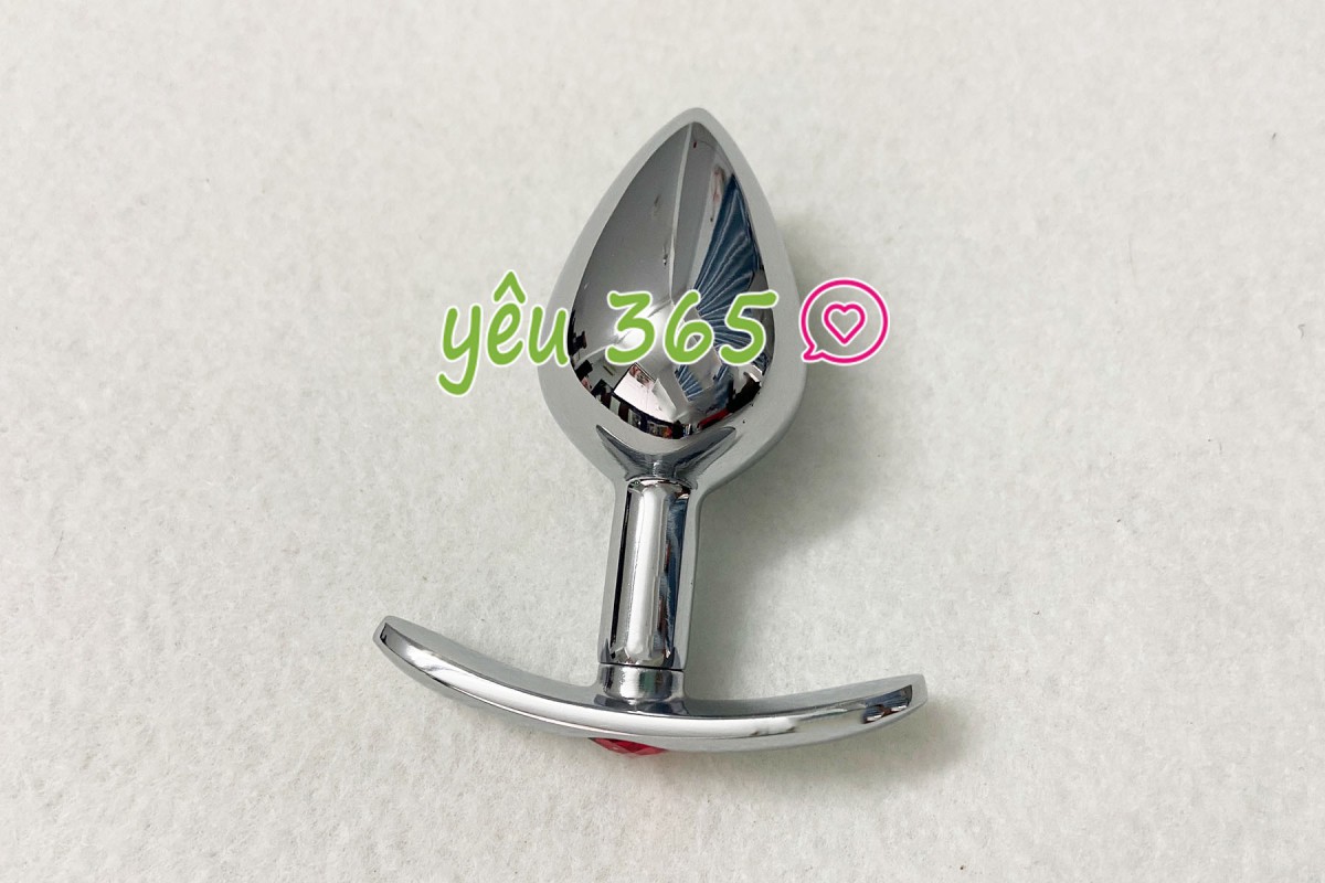 Dụng cụ kích thích hậu môn inox có tay cầm 2