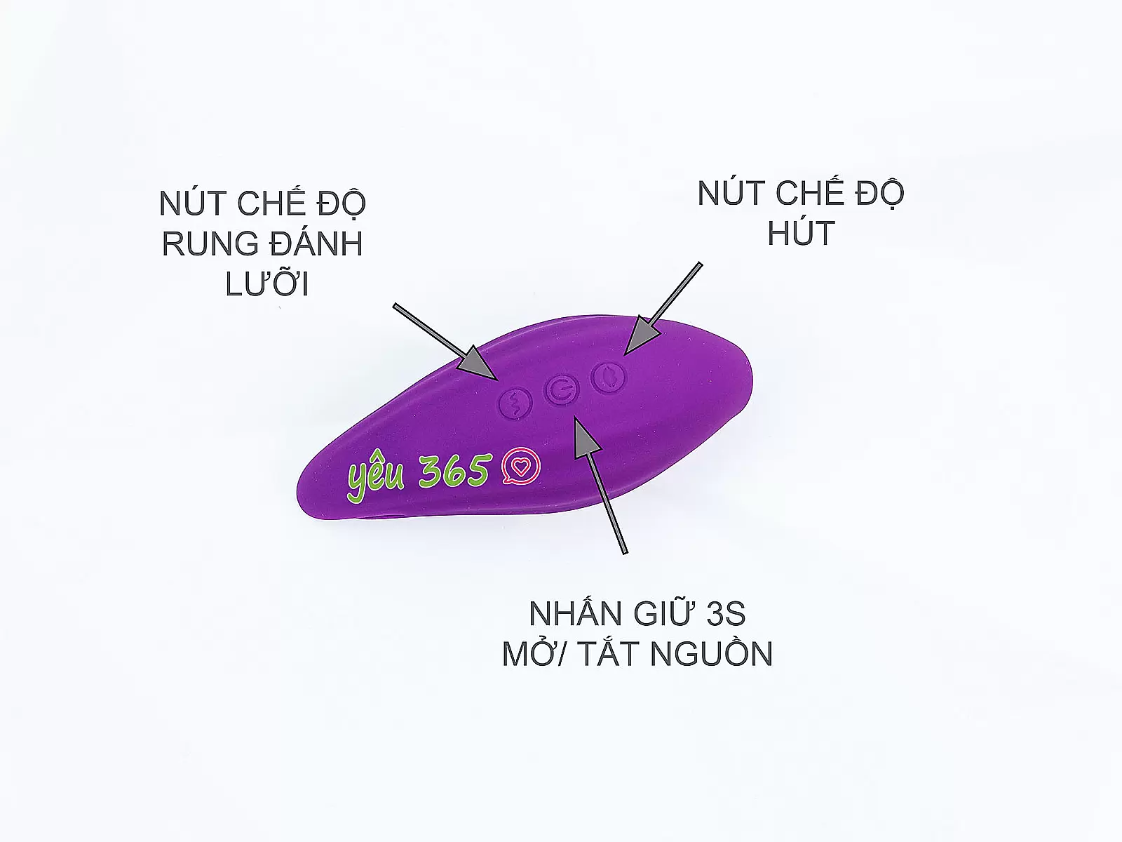 Máy massage Lưỡi liếm rung hút nhiều chế độ nhỏ gọn xinh xắn