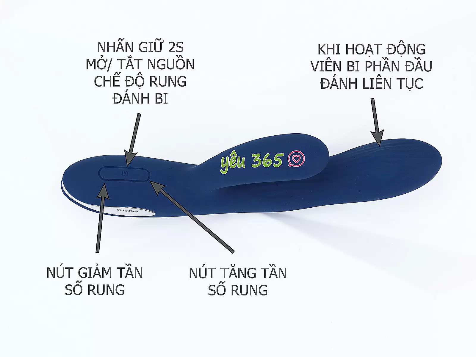 Máy mát xa điểm G Svakom Aylin rung bi xoay chuẩn USA