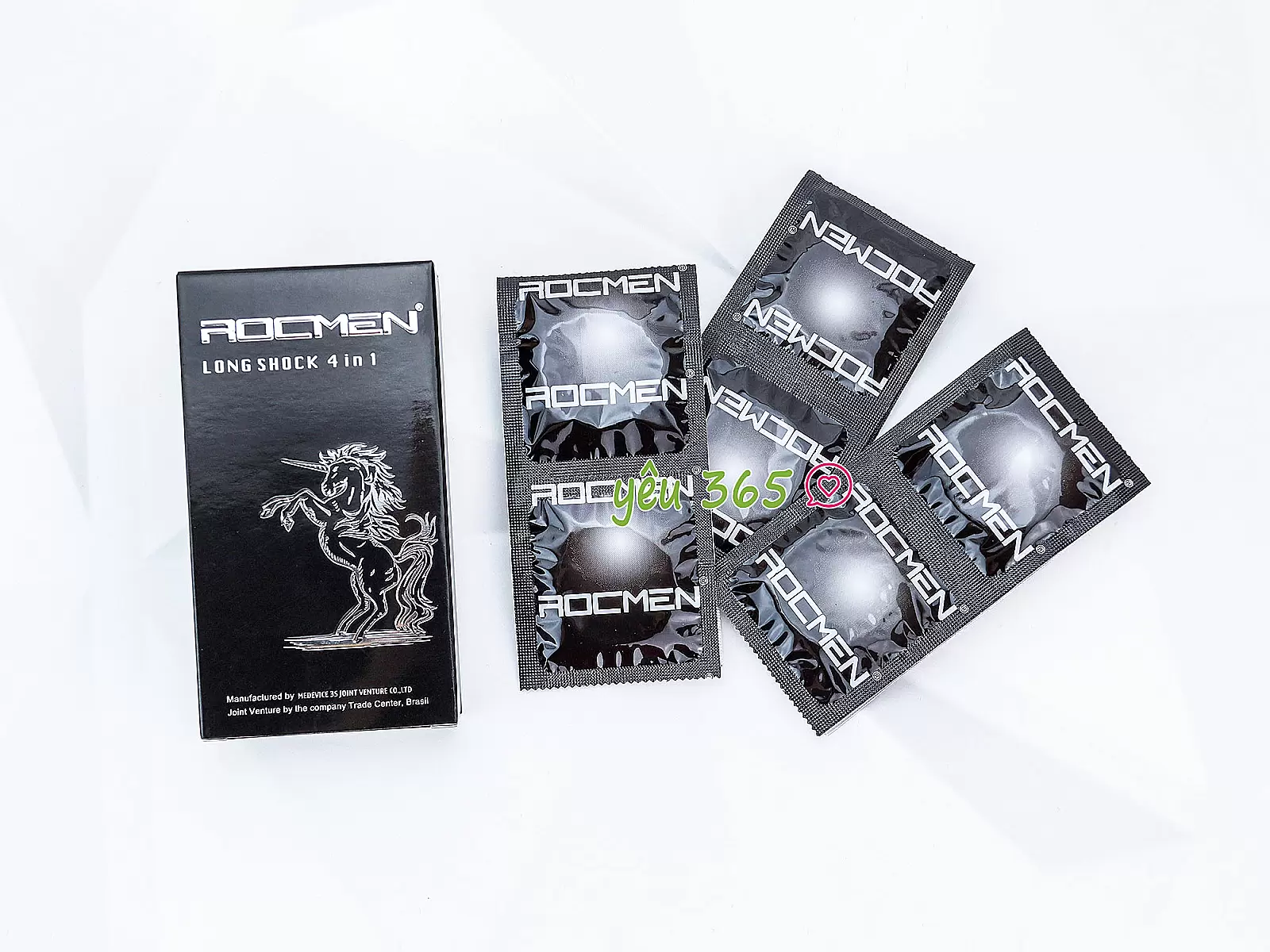 Bao cao su ROCMEN Long Shock trải nghiệm mạnh mẽ 4 trong 1