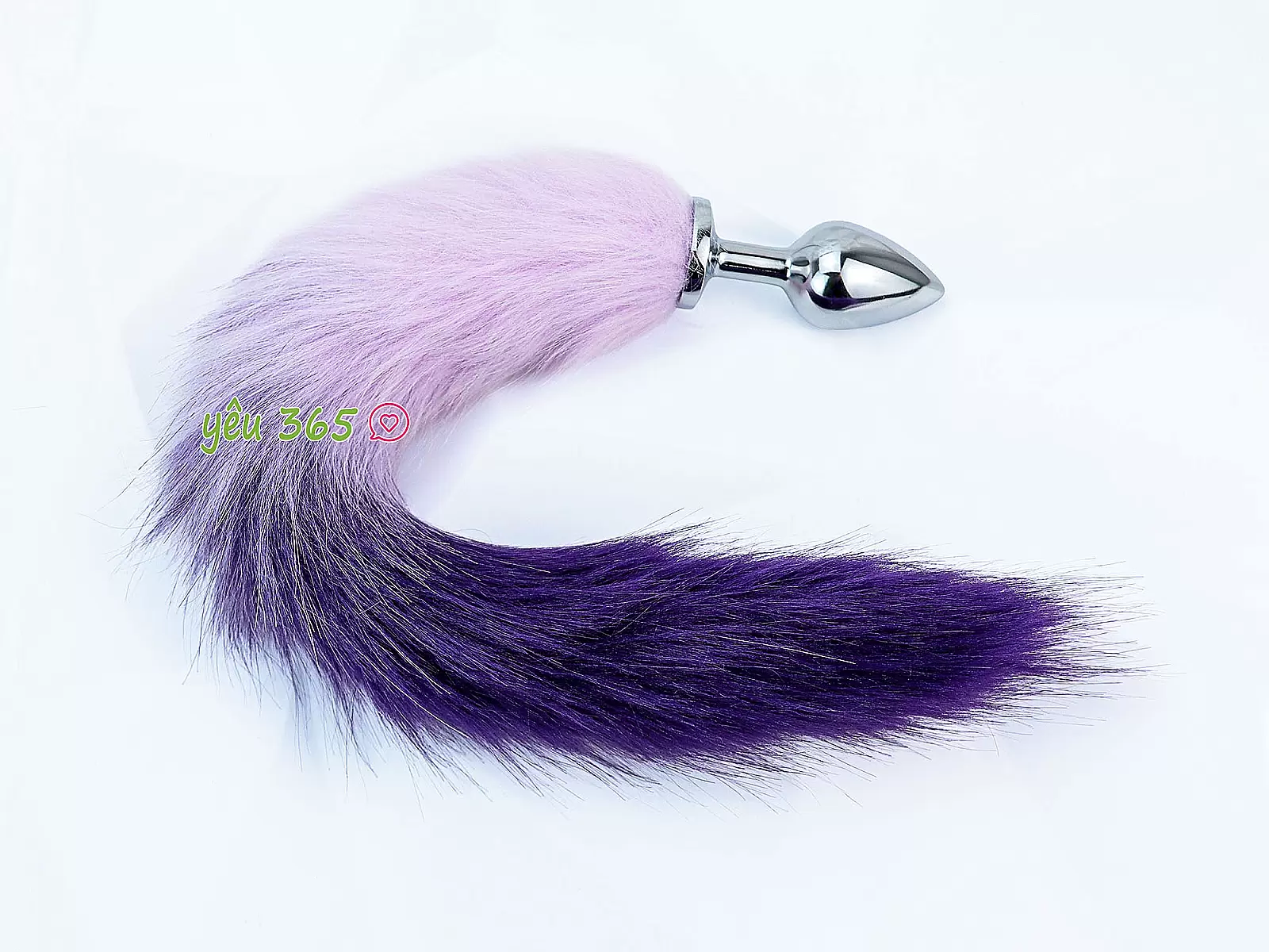 Đồ chơi kích hậu đuôi chồn tím inox
