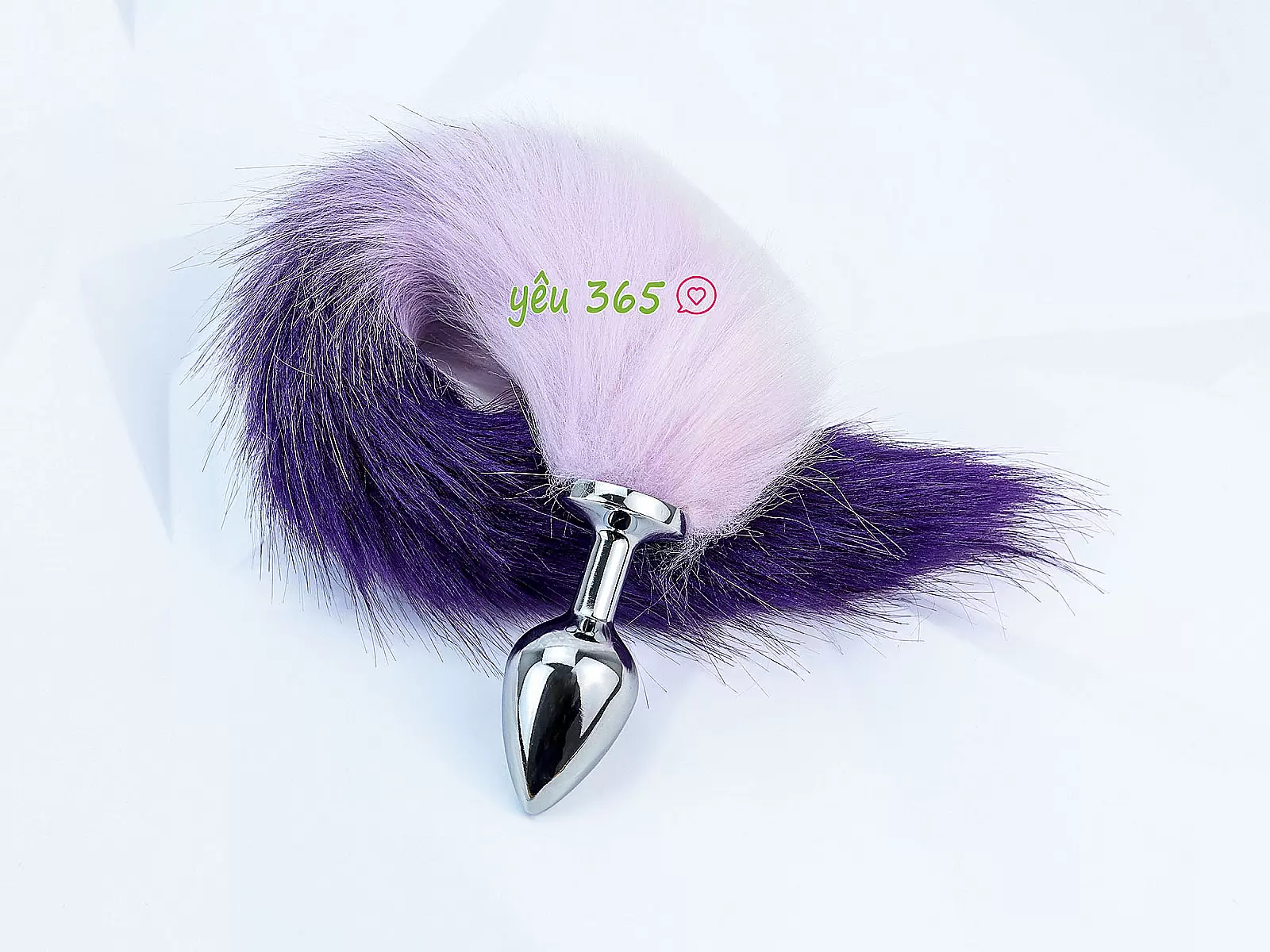 Đồ chơi kích hậu đuôi chồn tím inox