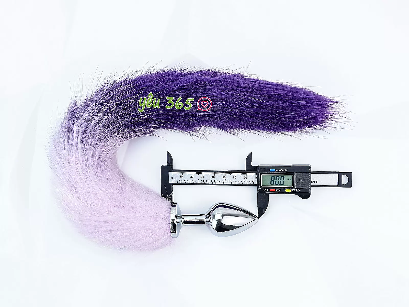 Đồ chơi kích hậu đuôi chồn tím inox