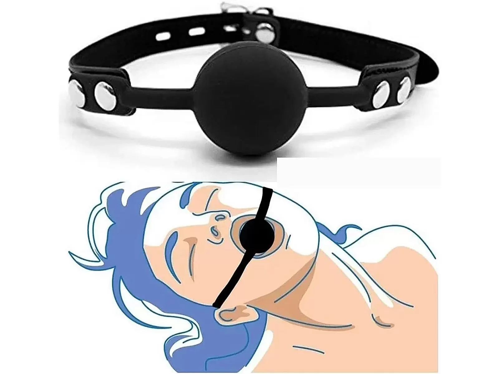 Đồ chơi bạo dâm khoá miệng silicon da 3 màu