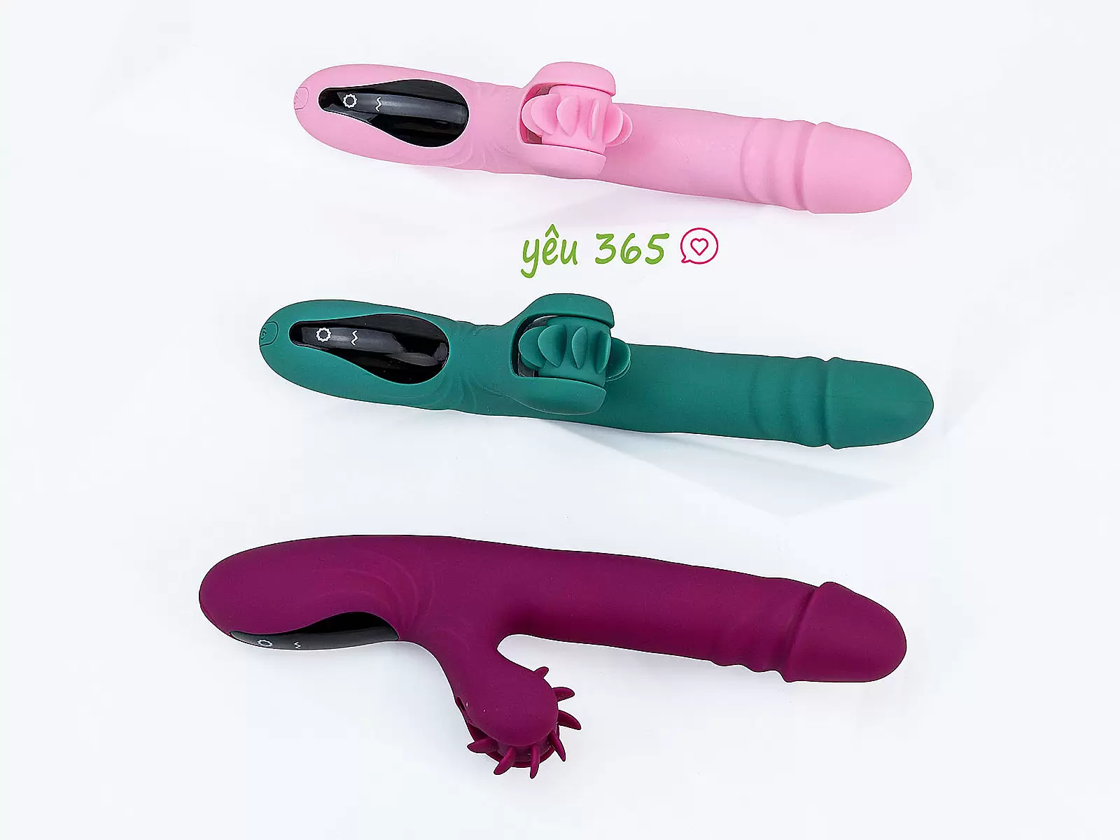 Máy massage Yeain Vibrators xoay – thụt – rung – liếm – sưởi ấm cảm ứng