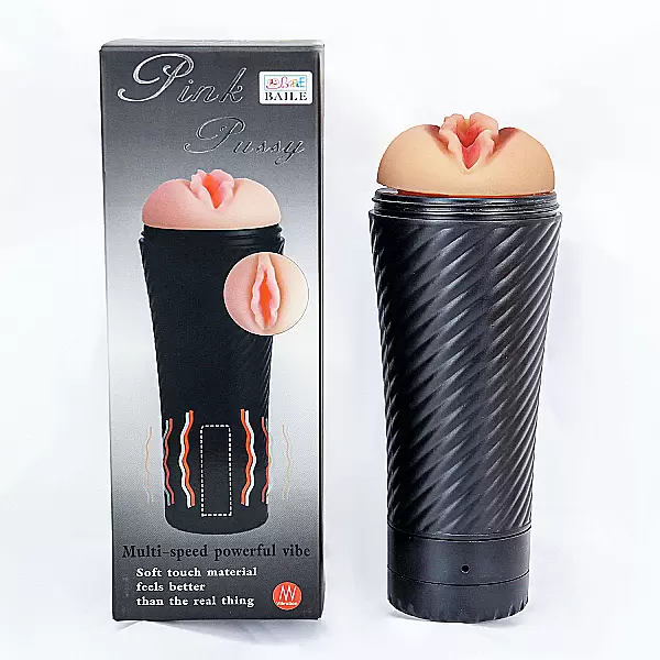 Âm đạo giả đèn pin Pink Pussy có rung