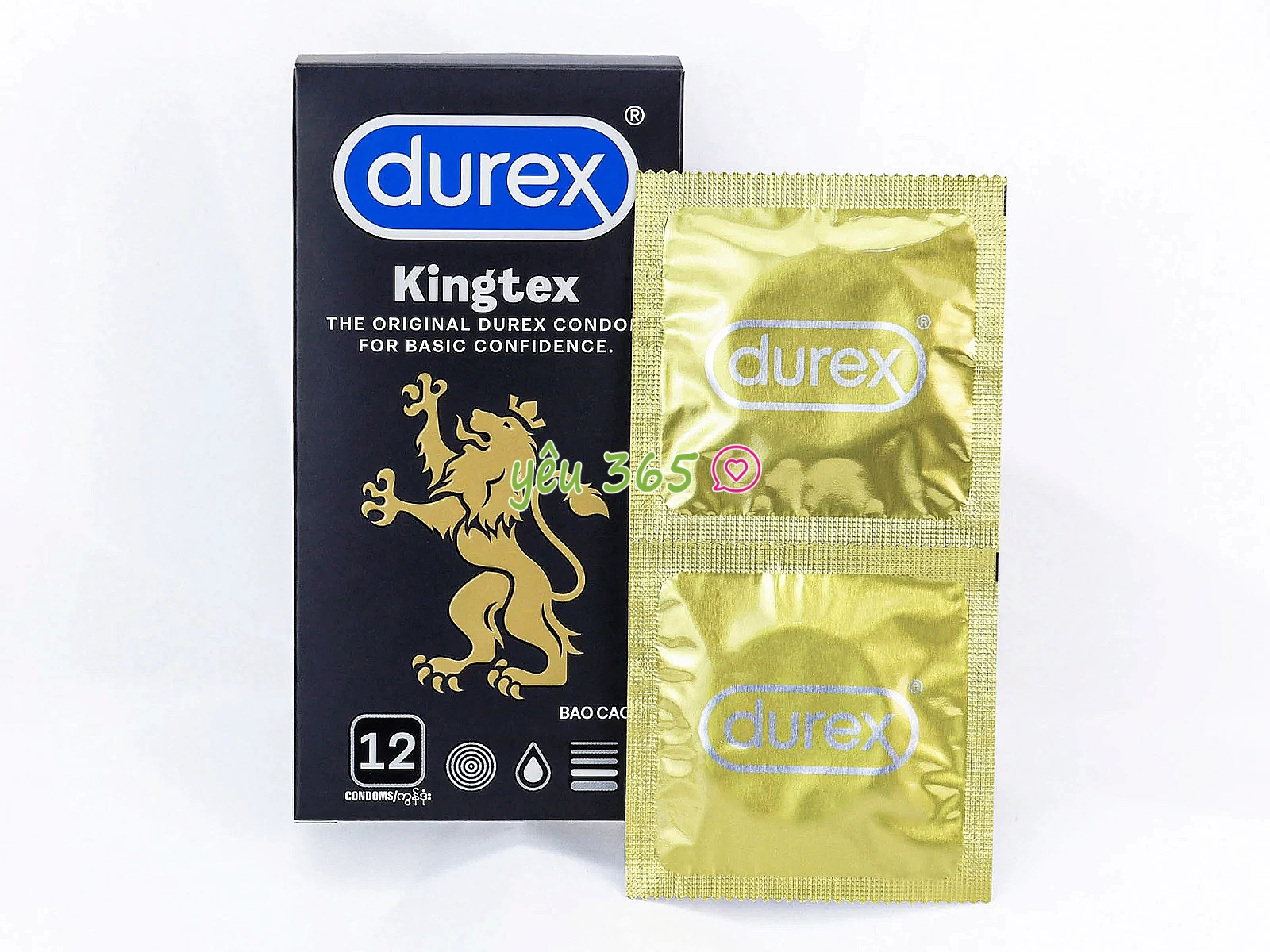 Yêu 365 | Bao cao su Durex Kingtex 12 bao co giãn tốt hỗ trợ tăng sự thoải mái