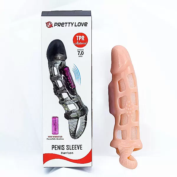 Bao cao su donzen lưới MEN Extension có quai đeo thân rung