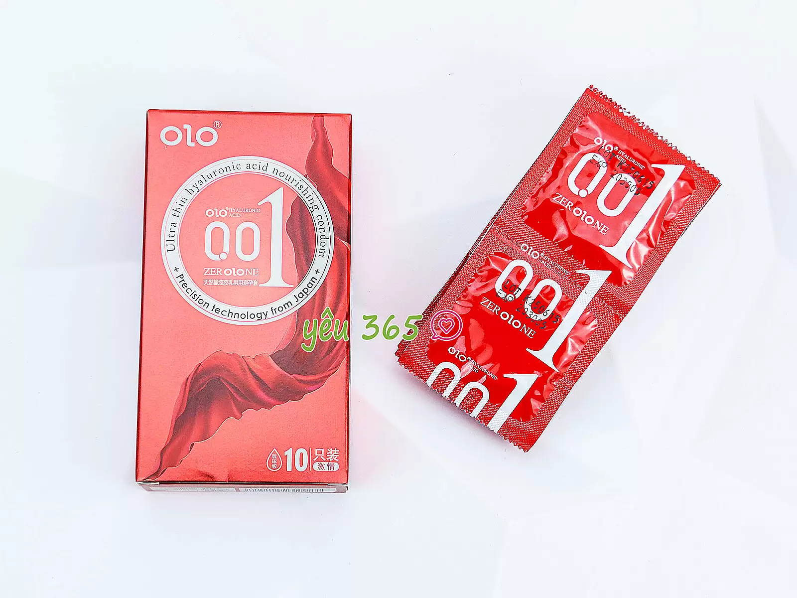 Bao cao su OLO Thin 001 Square Red gai nổi đặc biệt, siêu mỏng