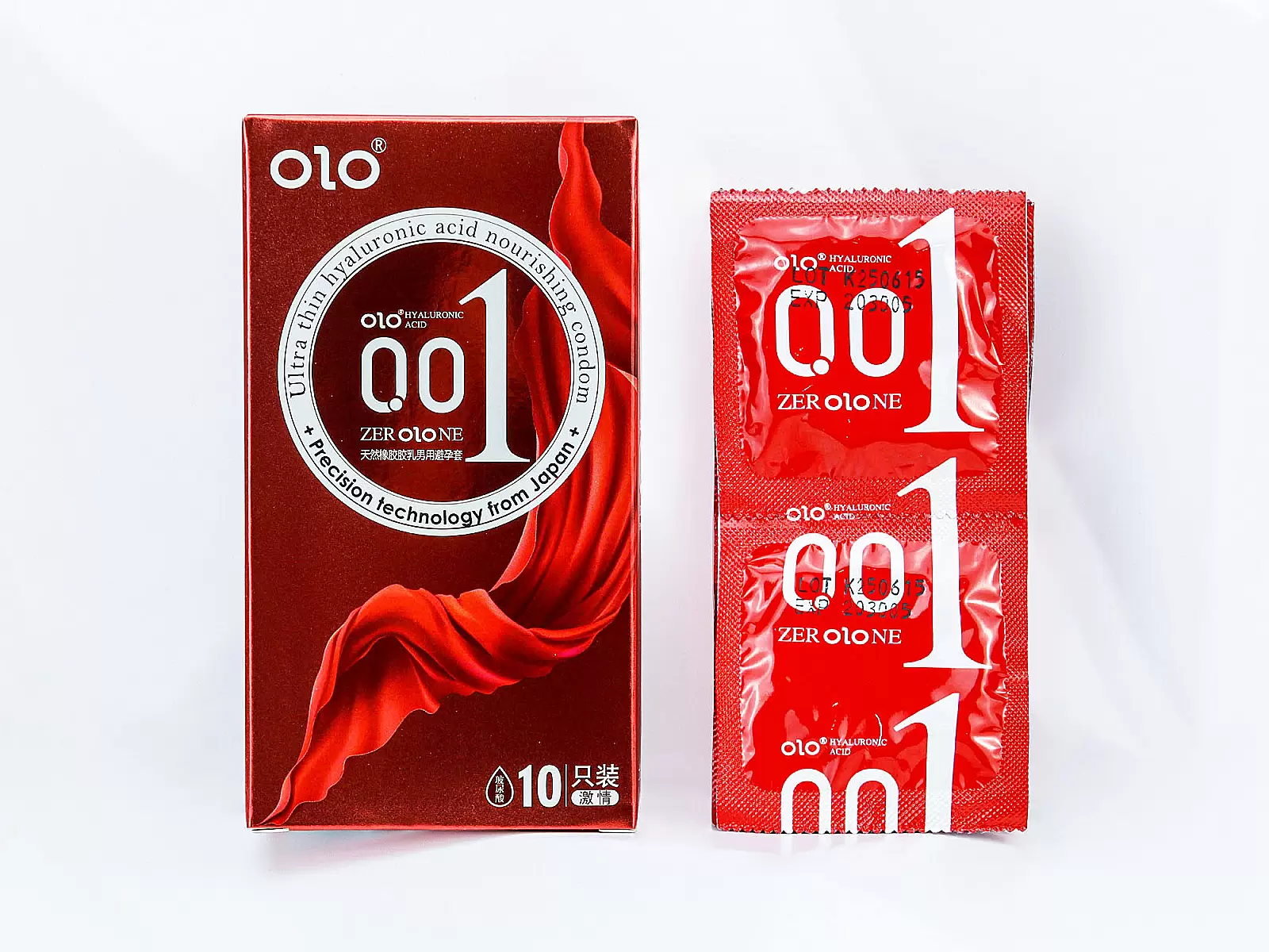 Bao cao su OLO Thin 001 Square Red gai nổi đặc biệt, siêu mỏng