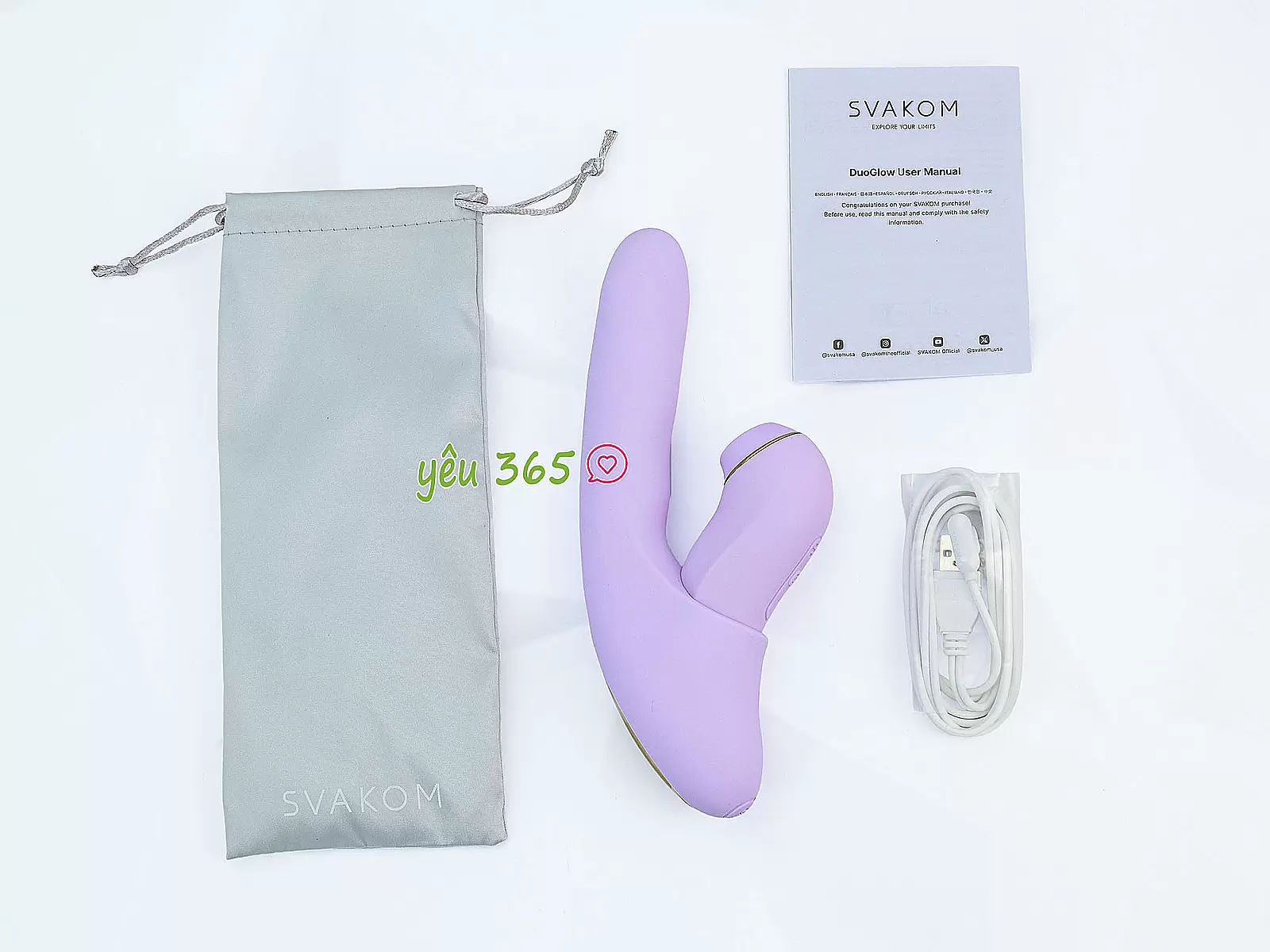 Máy massage điểm G Svakom Duoglow đa năng điều khiển từ xa qua App