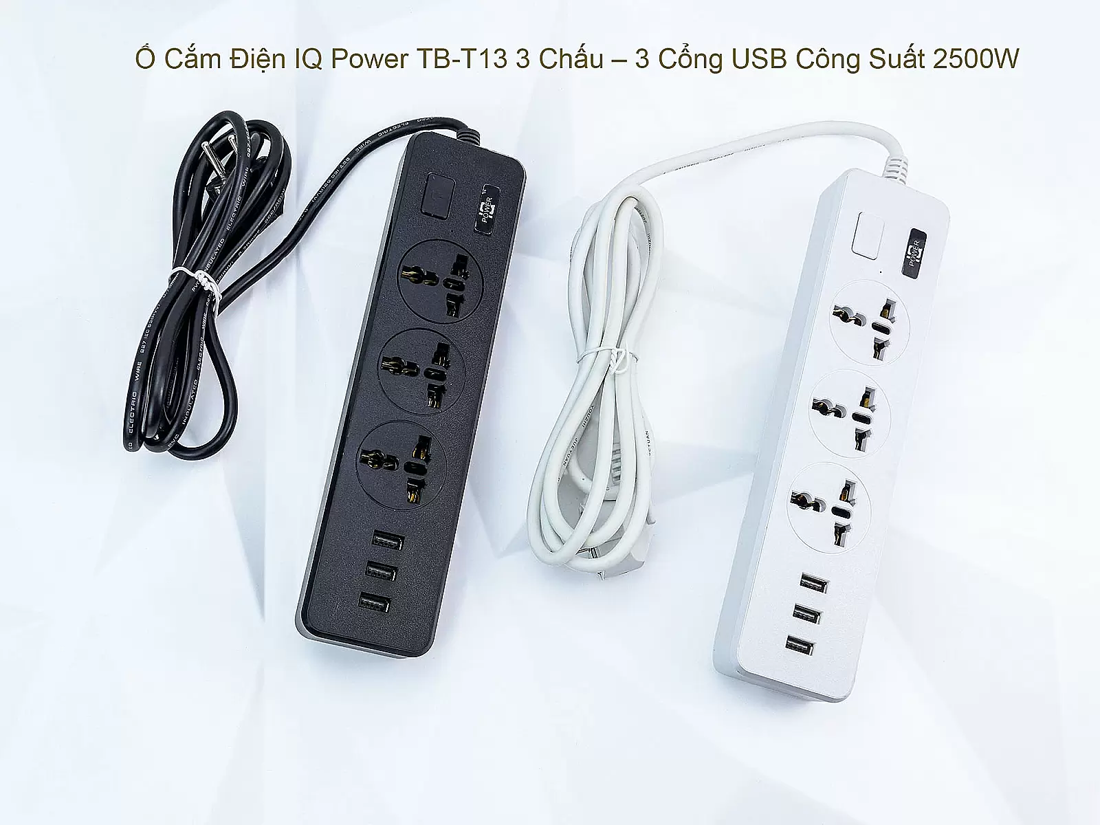 Ổ Cắm Điện IQ Power TB-T13 3 Chấu – 3 Cổng USB Công Suất 2500W