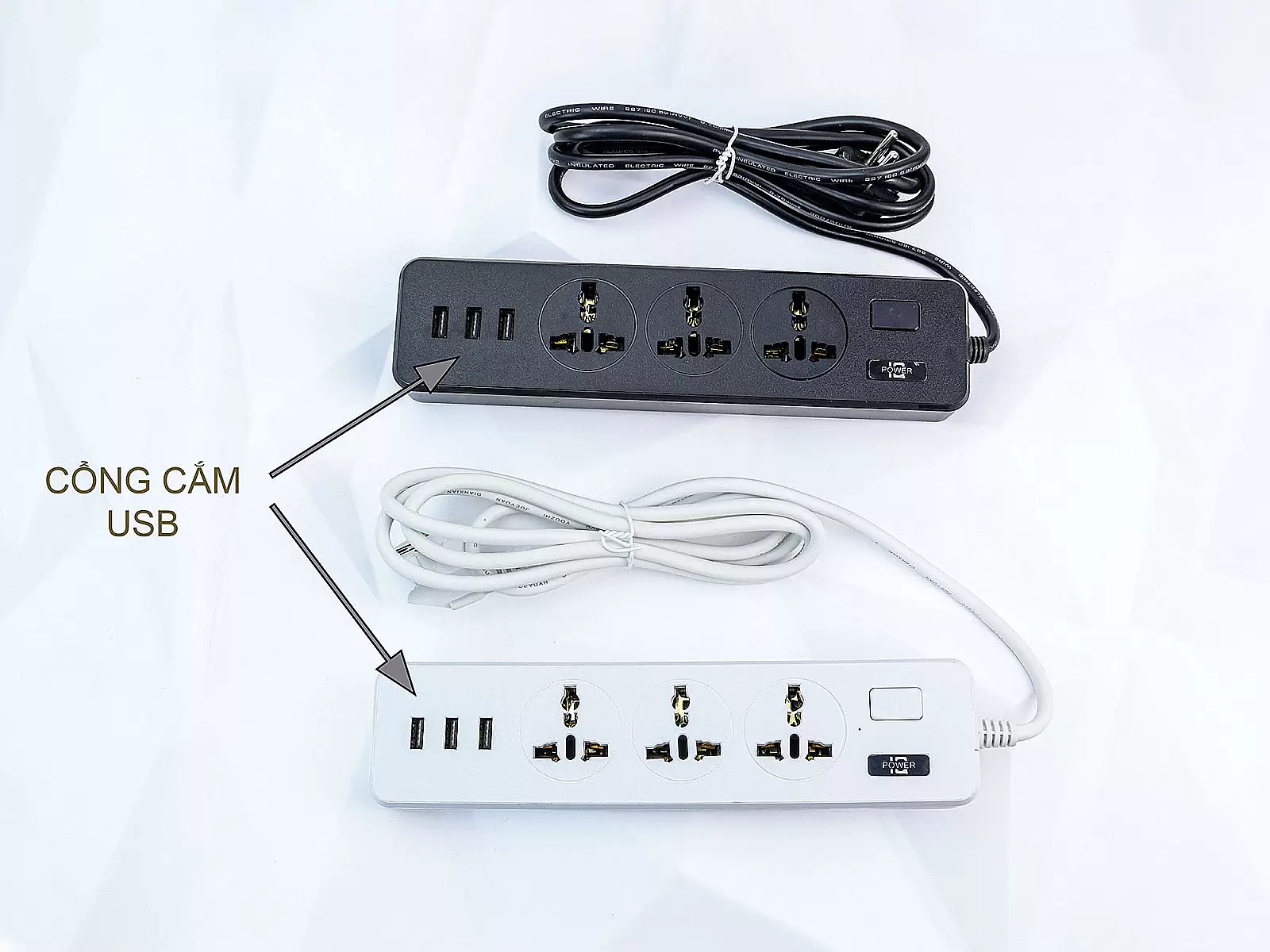 Ổ Cắm Điện IQ Power TB-T13 3 Chấu – 3 Cổng USB Công Suất 2500W