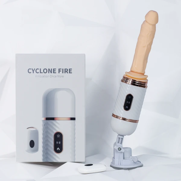 Dương vật giả rung thụt phát nhiệt Cyclone Fire điều khiển từ xa