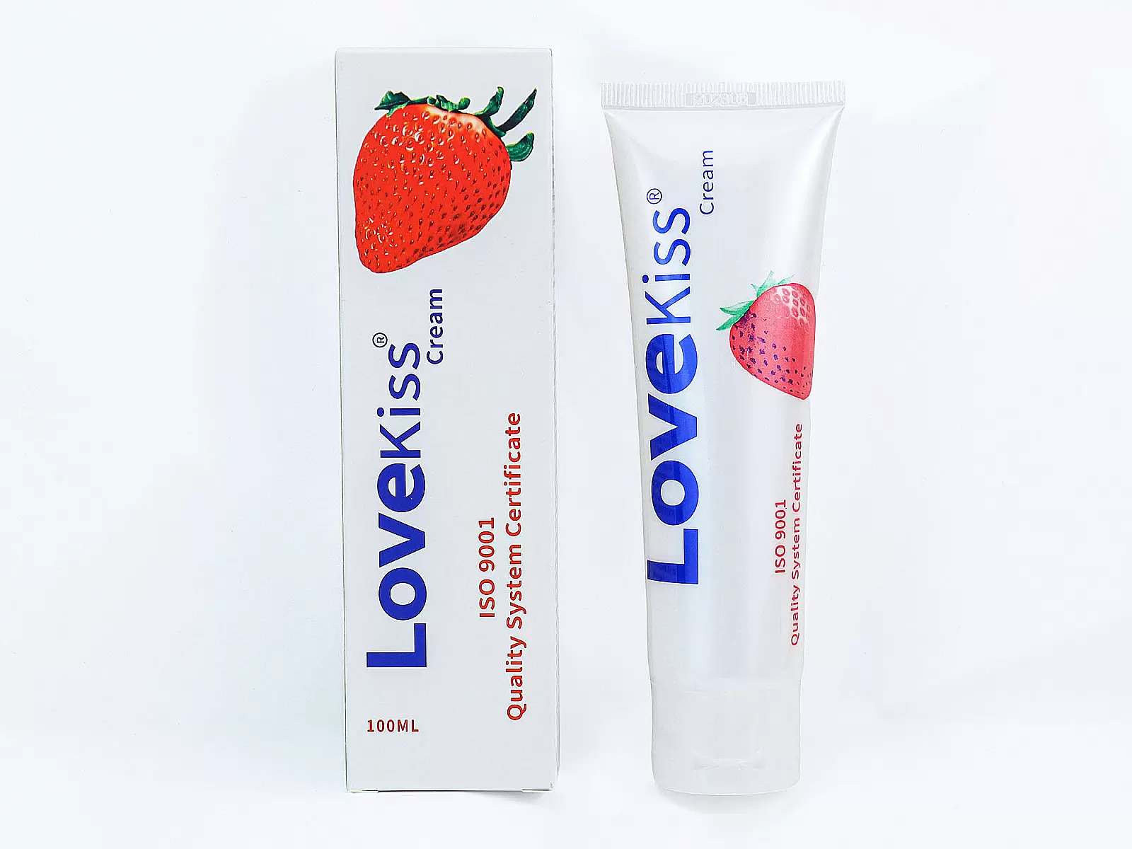 Gel bôi trơn Love Kiss Cream hương dâu 100ml pin sạc
