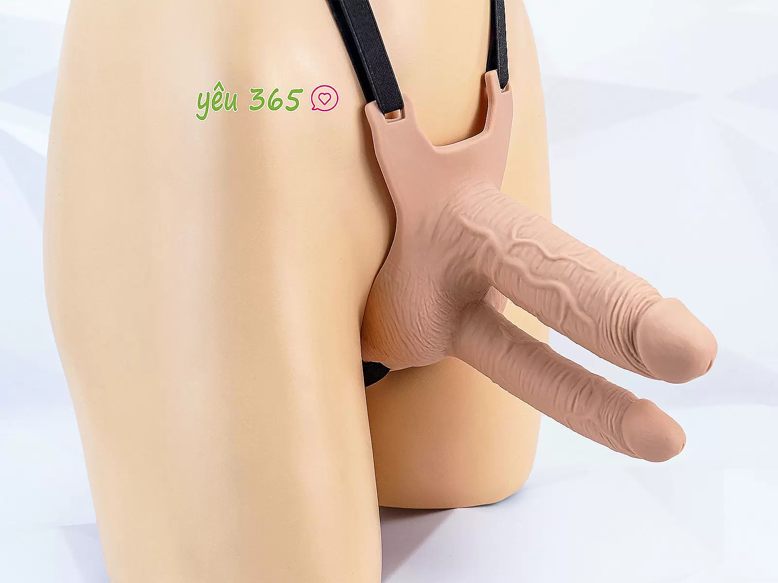 Dương vật giả 2 đầu có dây đeo Long Love