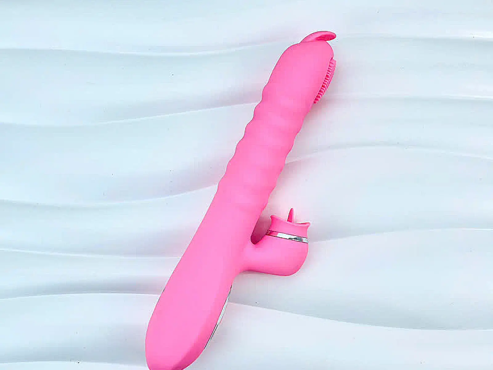 Yêu 365 | Thanh Lý - Máy mát xa lưỡi liếm 2 đầu Telescopic hoạt động bình thường, lưỡi không rung đa