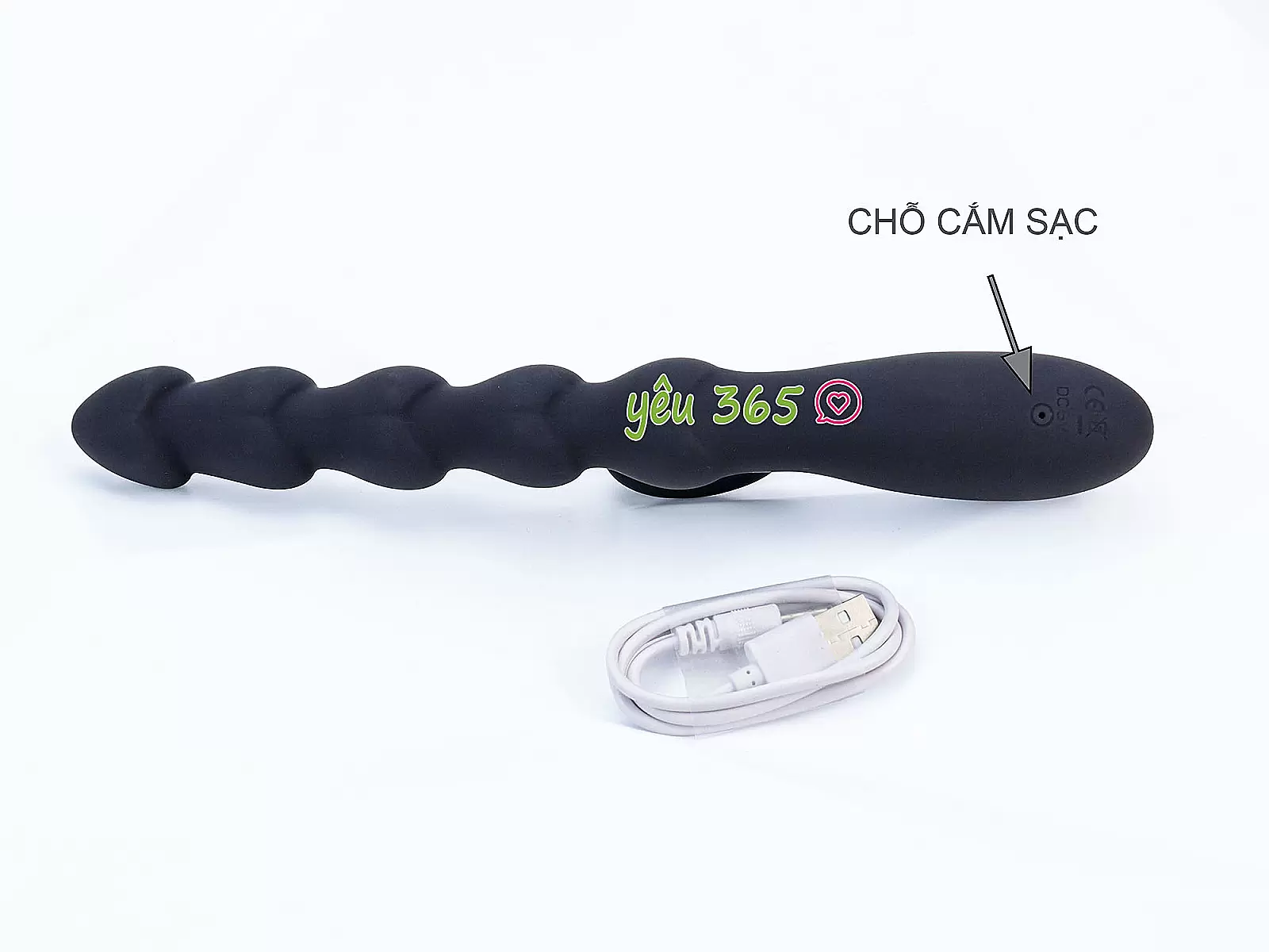Máy rung massage Threaded hậu môn 2 nhánh pin sạc