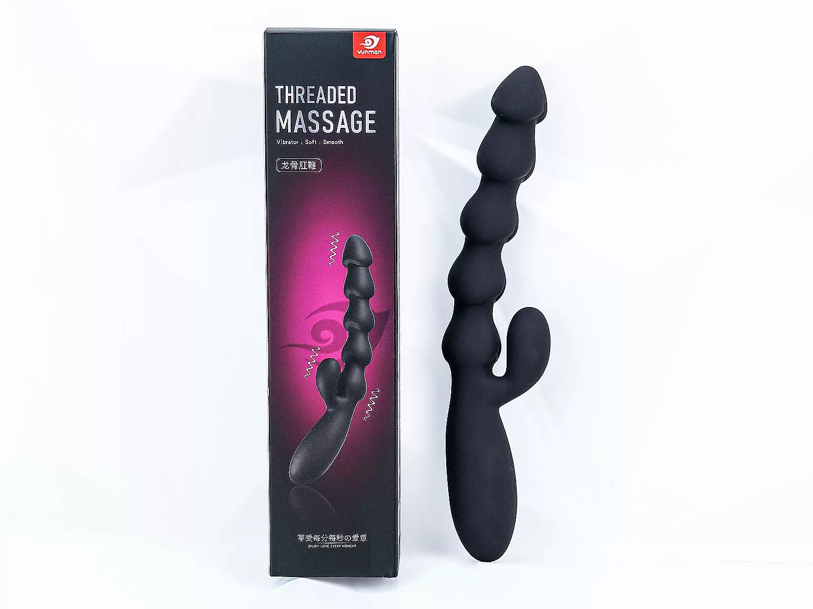 Máy rung điện massage Threaded hậu môn 2 nhánh pin sạc premium