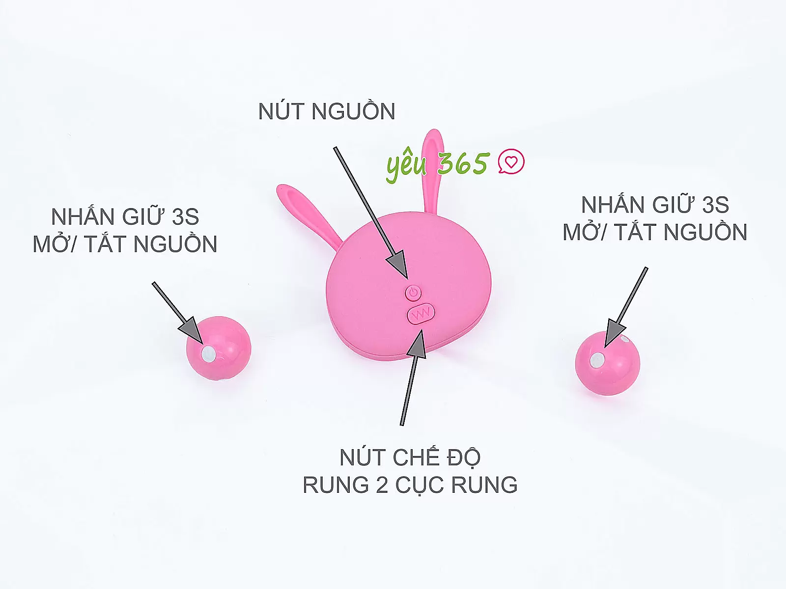 Máy mát xa ngực Breast Vibrator điều khiển từ xa
