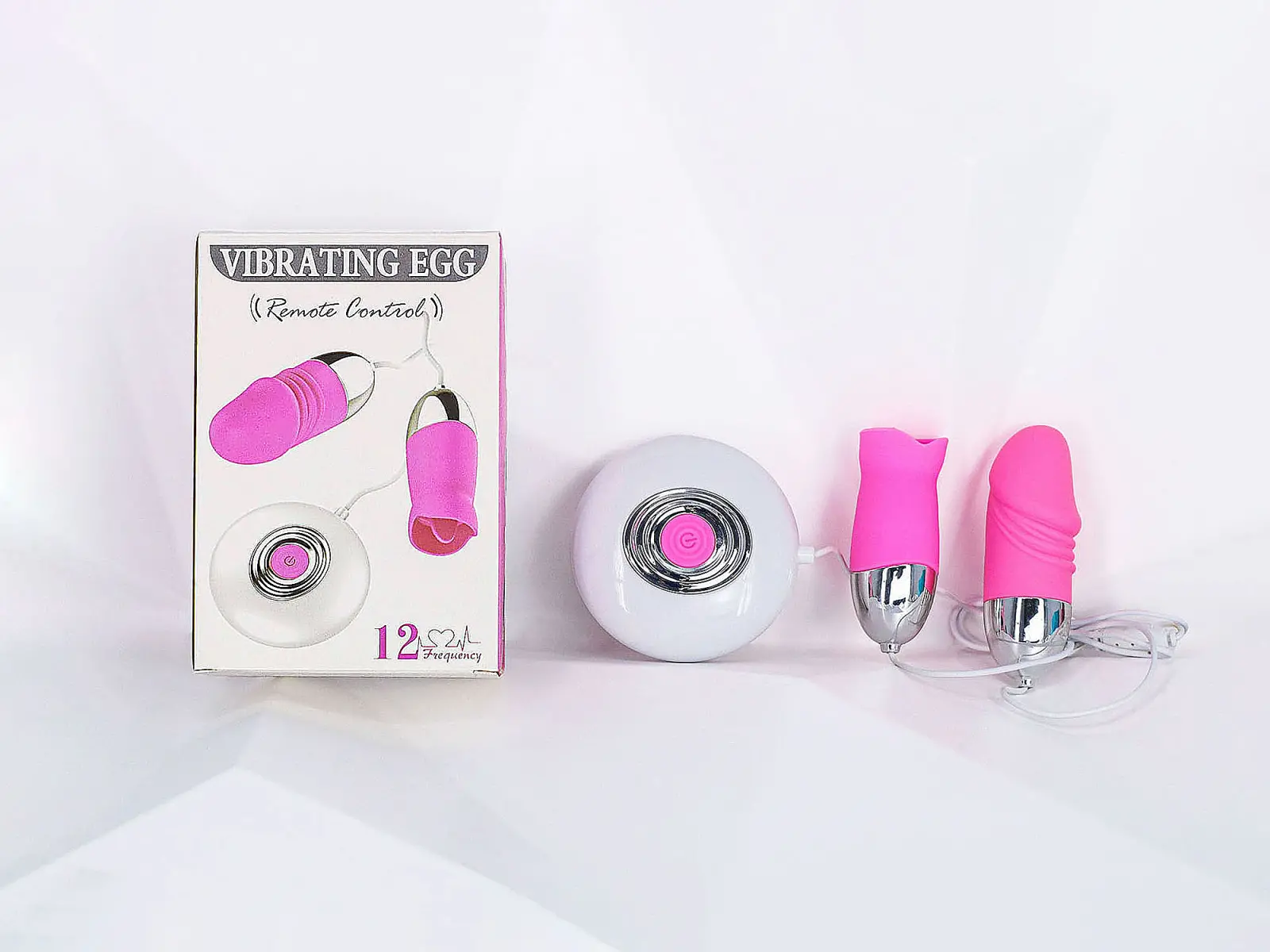 Thiết bị rung đa tần điện trứng tình yêu 2 đầu lưỡi và cu
