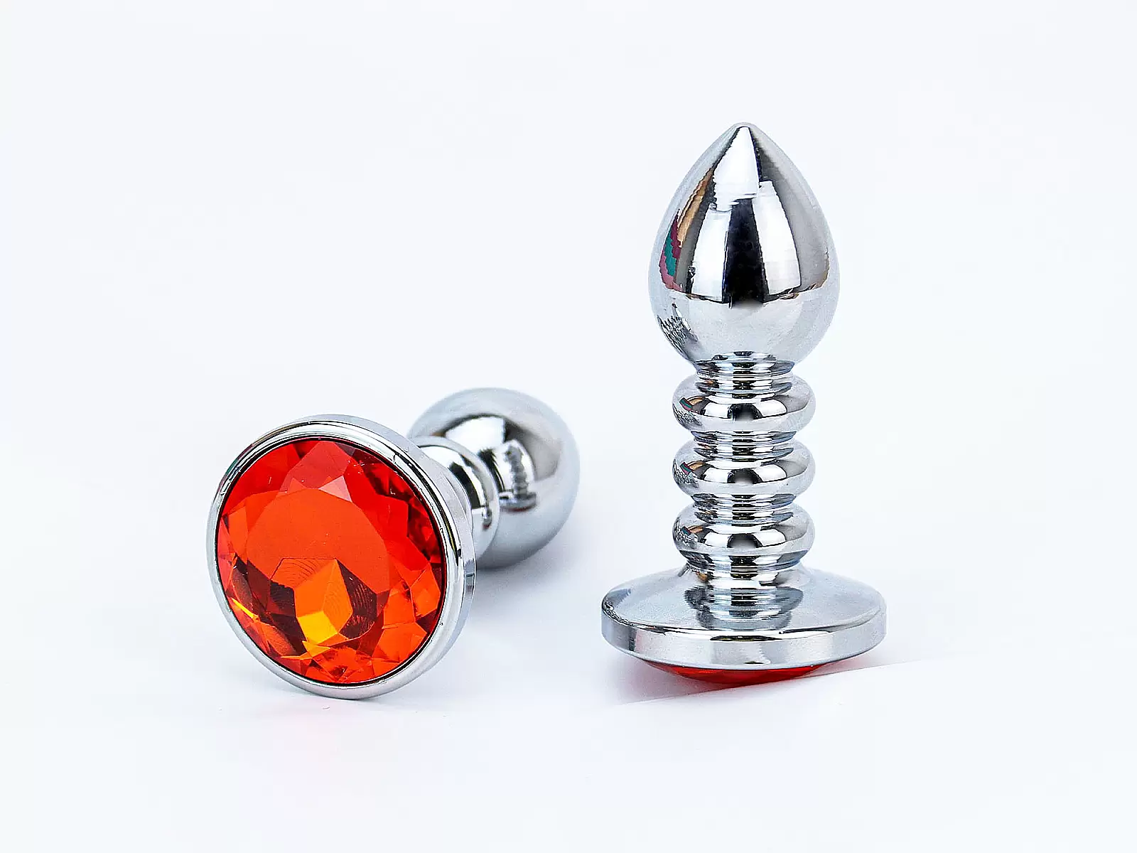 Yêu 365 | Đồ chơi kích hậu Inox xoắn ốc đuôi pha lê màu cam