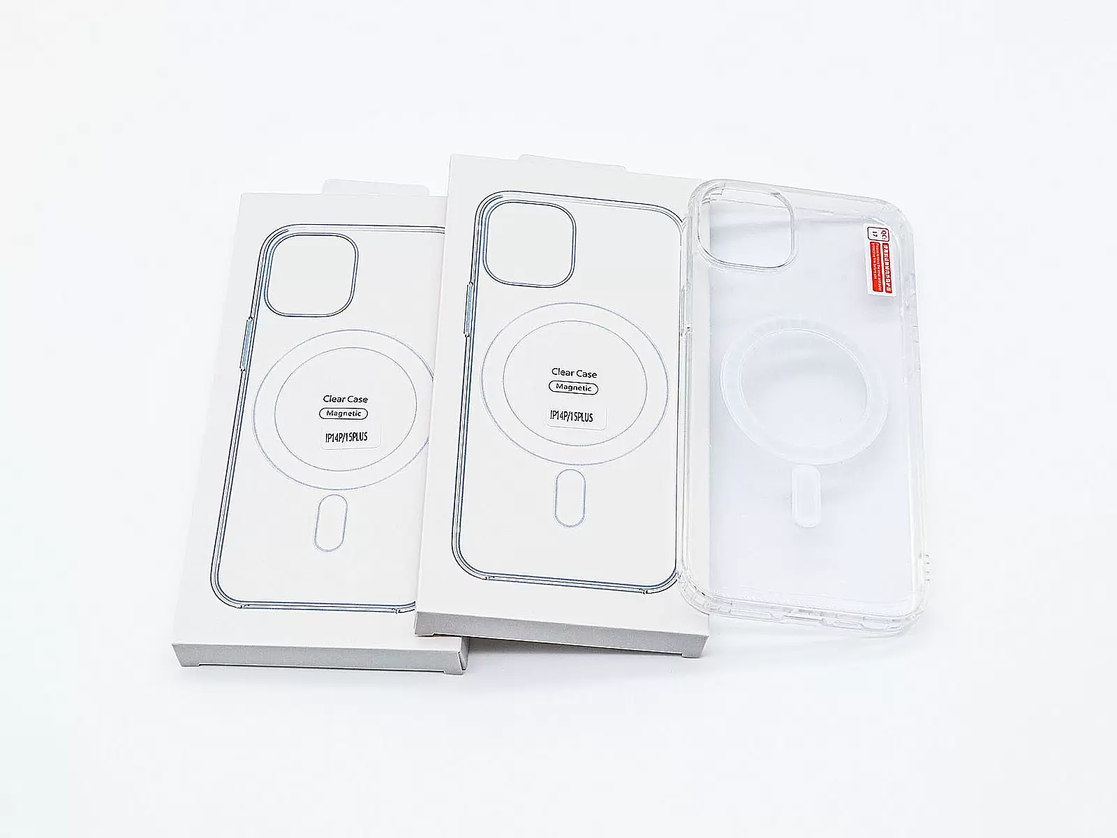 Ốp lưng iPhone 14/15 Plus Clear Case Magnetic trong suốt