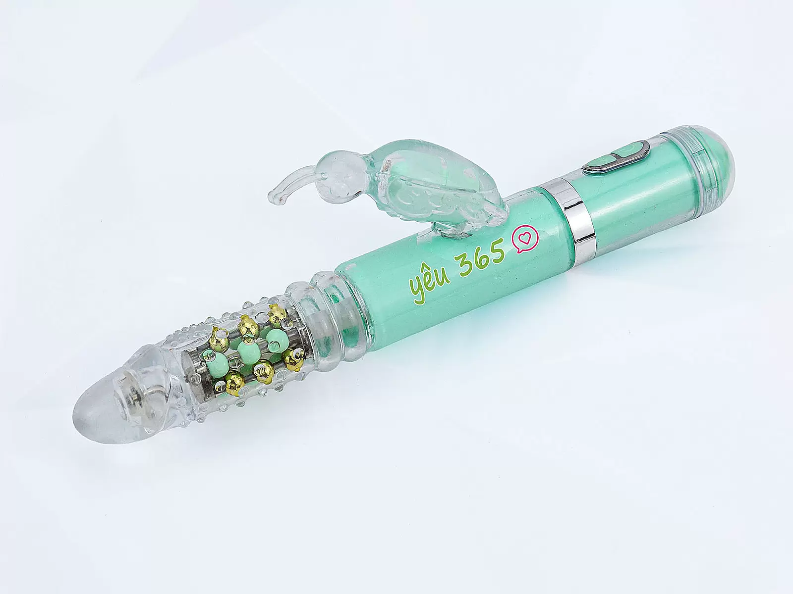 Dương vật giả đa năng rung thụt xoay bi có nhánh Mazarine