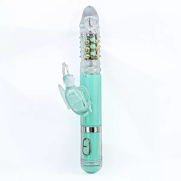 Dương vật giả đa năng rung thụt xoay bi có nhánh Mazarine