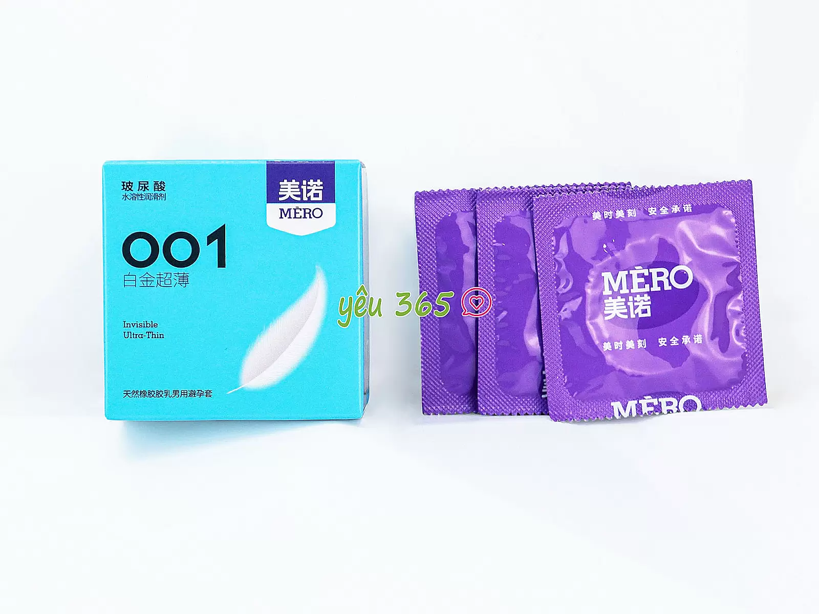 Bao cao su MERO 001 Invisible Ultra-Thin siêu mỏng, cảm giác chân thật tối đa
