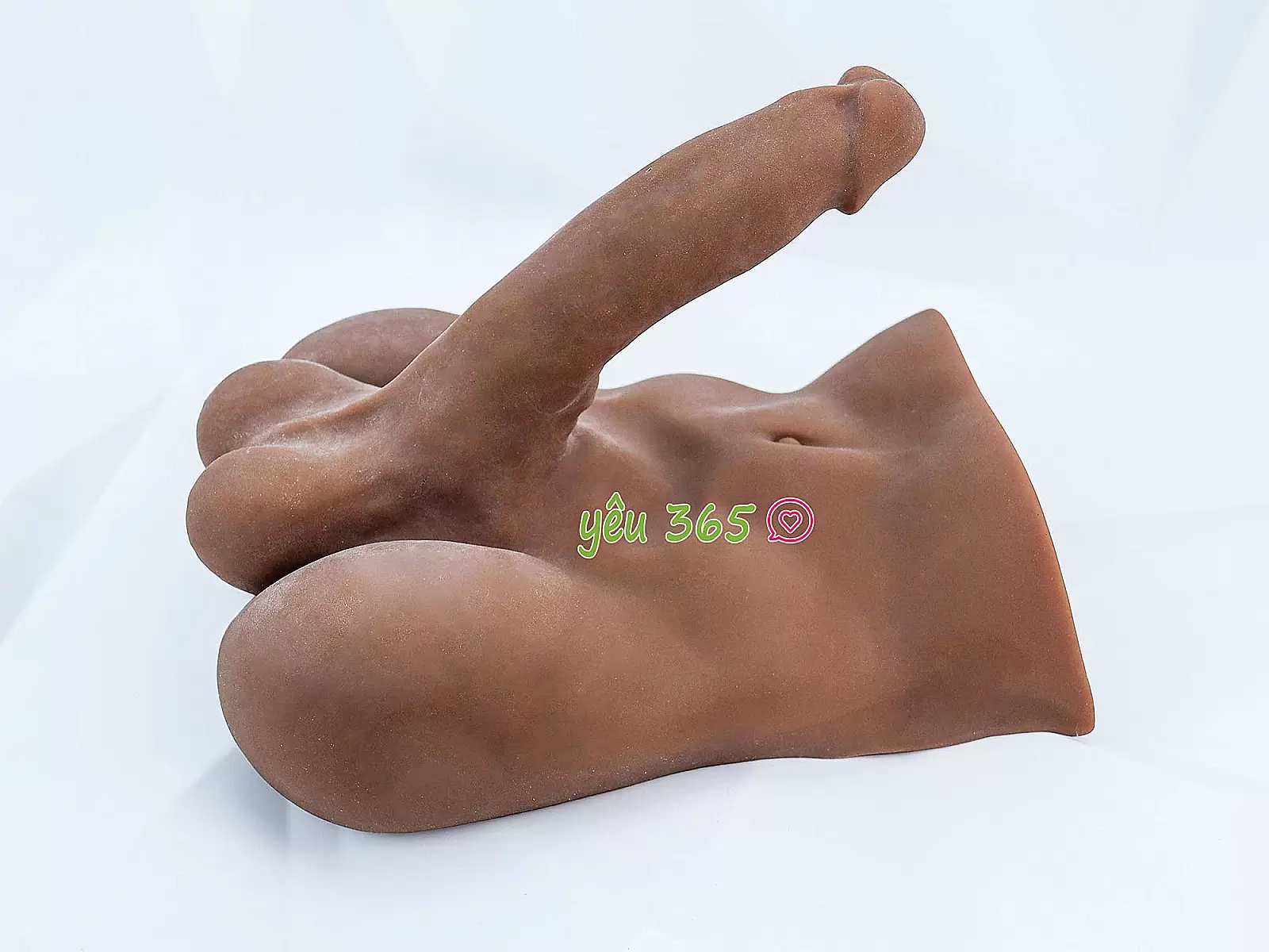 Búp bê bán thân nam màu nâu silicon mềm mại mạnh mẽ