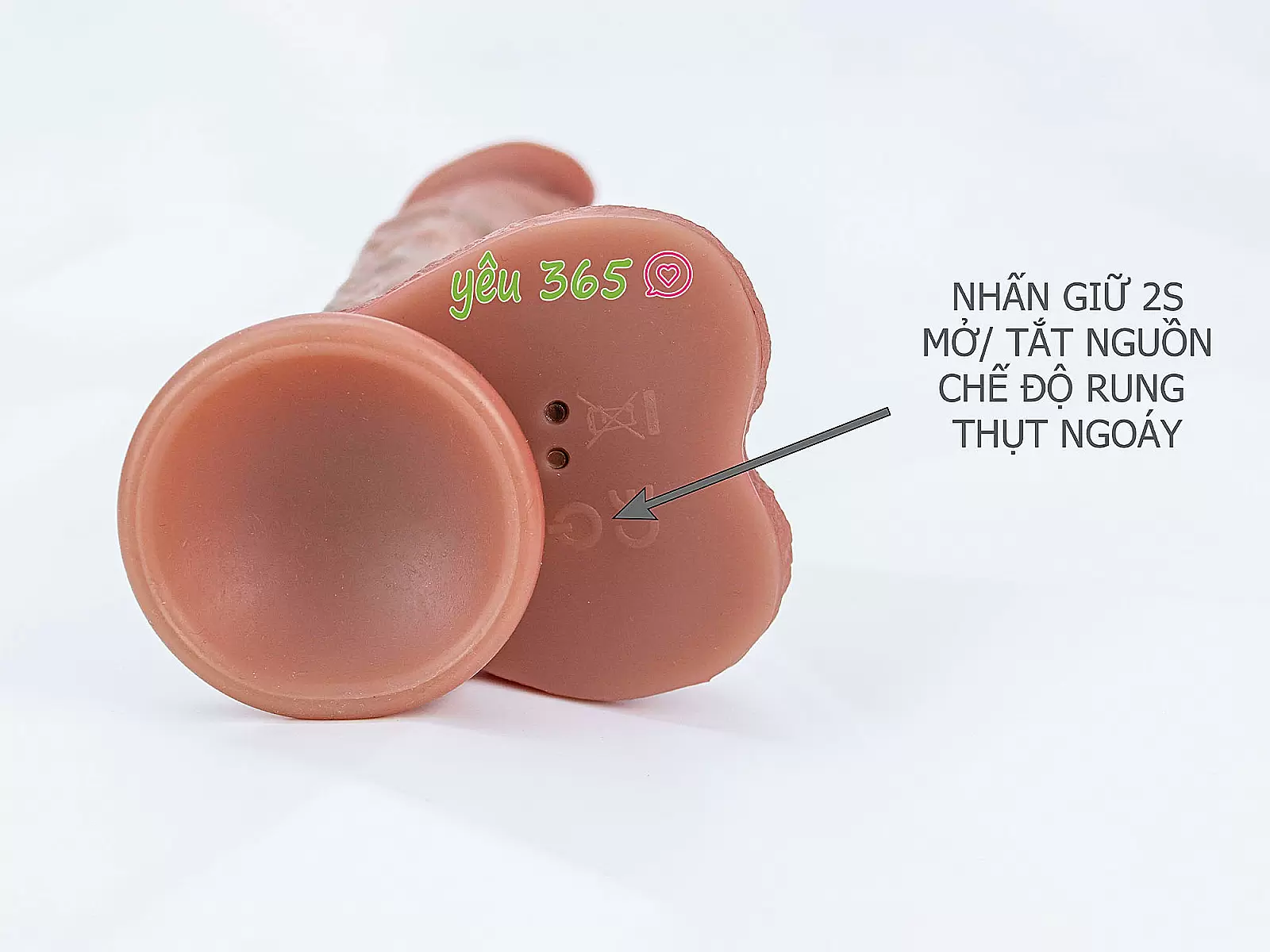 Dương vật giả có đế rung thụt cực mạnh phát nhiệt kèm điều khiển từ xa