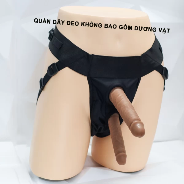 Quần dây đeo gắn 2 dương vật giả (không gồm dương vật giả)