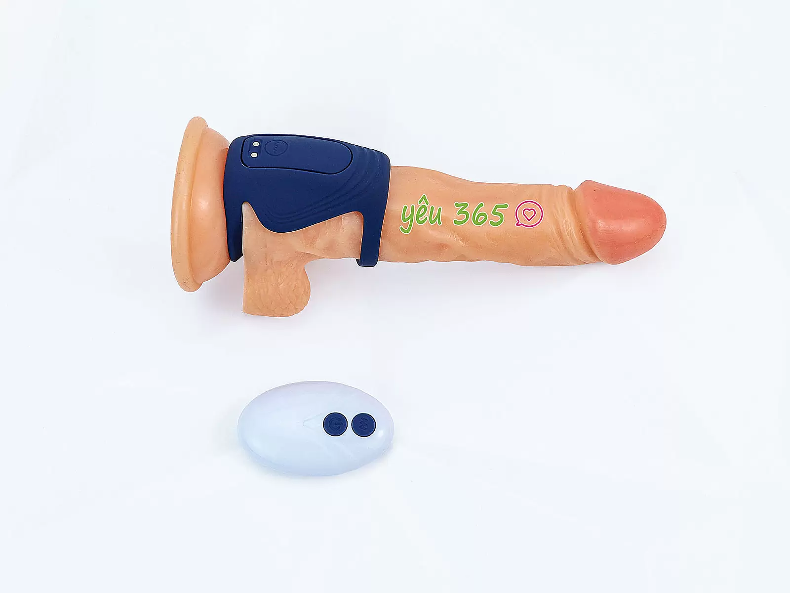 Vòng đeo dương vật Bicyclic Ring kèm điều khiển từ xa (không kèm dương vật giả)