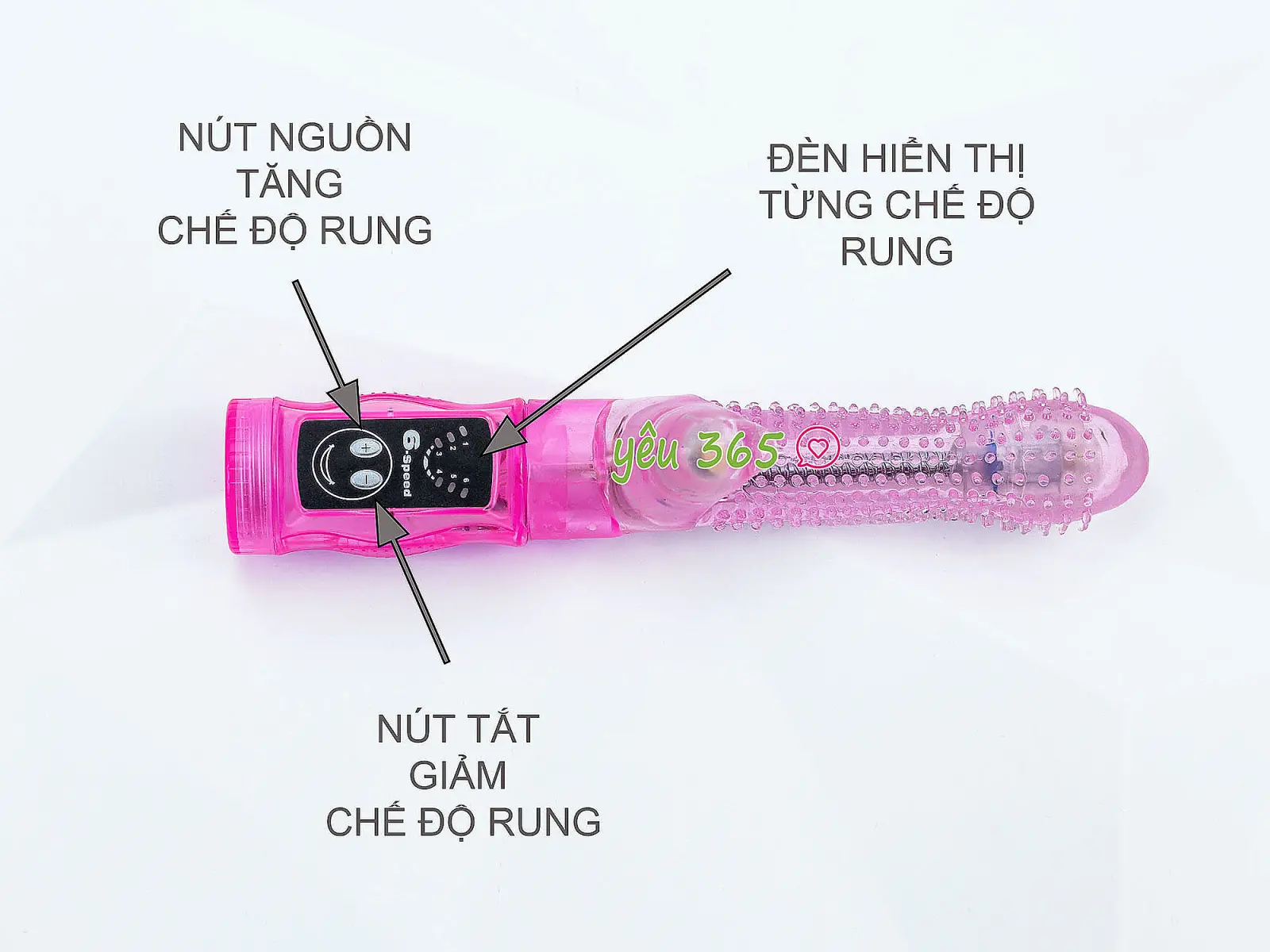Dương vật giả rung Tease có nhánh kèm gai ma sát kích thích