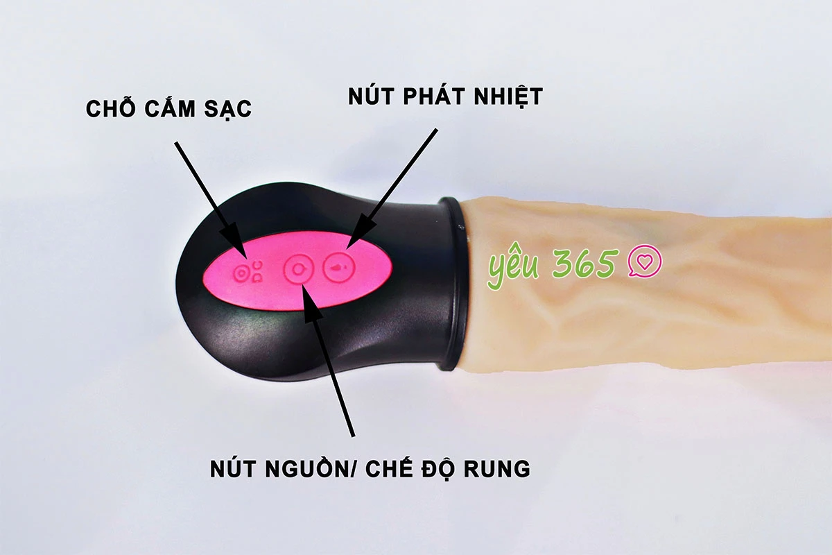 Dương vật giả 12 chế độ rung XL-911 phát nhiệt