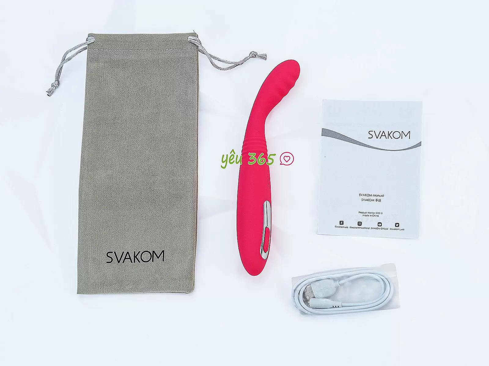 Máy massage ngón tay Svakom CiCi 2 rung kích thích điểm G nhập khẩu USA