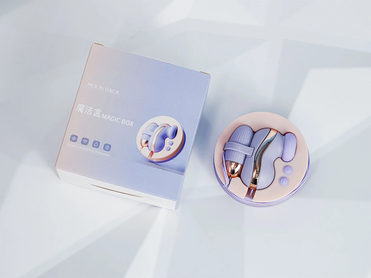 Thiết bị rung đa tần điện trứng Moon Back Magic Box 2 đầu rung đa tần điện hút