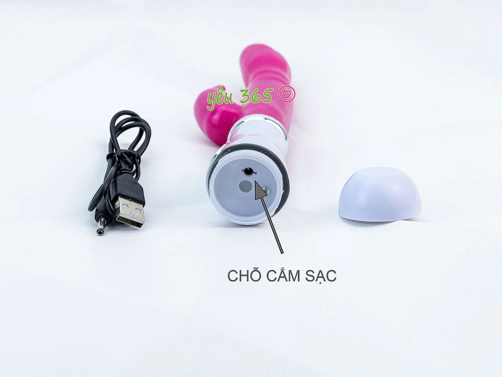 Dương vật giả Vibrator có nhánh pin sạc
