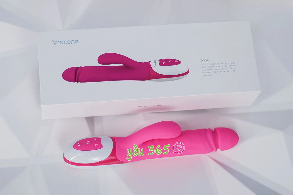 Dương vật giả Nalone Wave cao cấp rung thụt bi xoay làm ấm