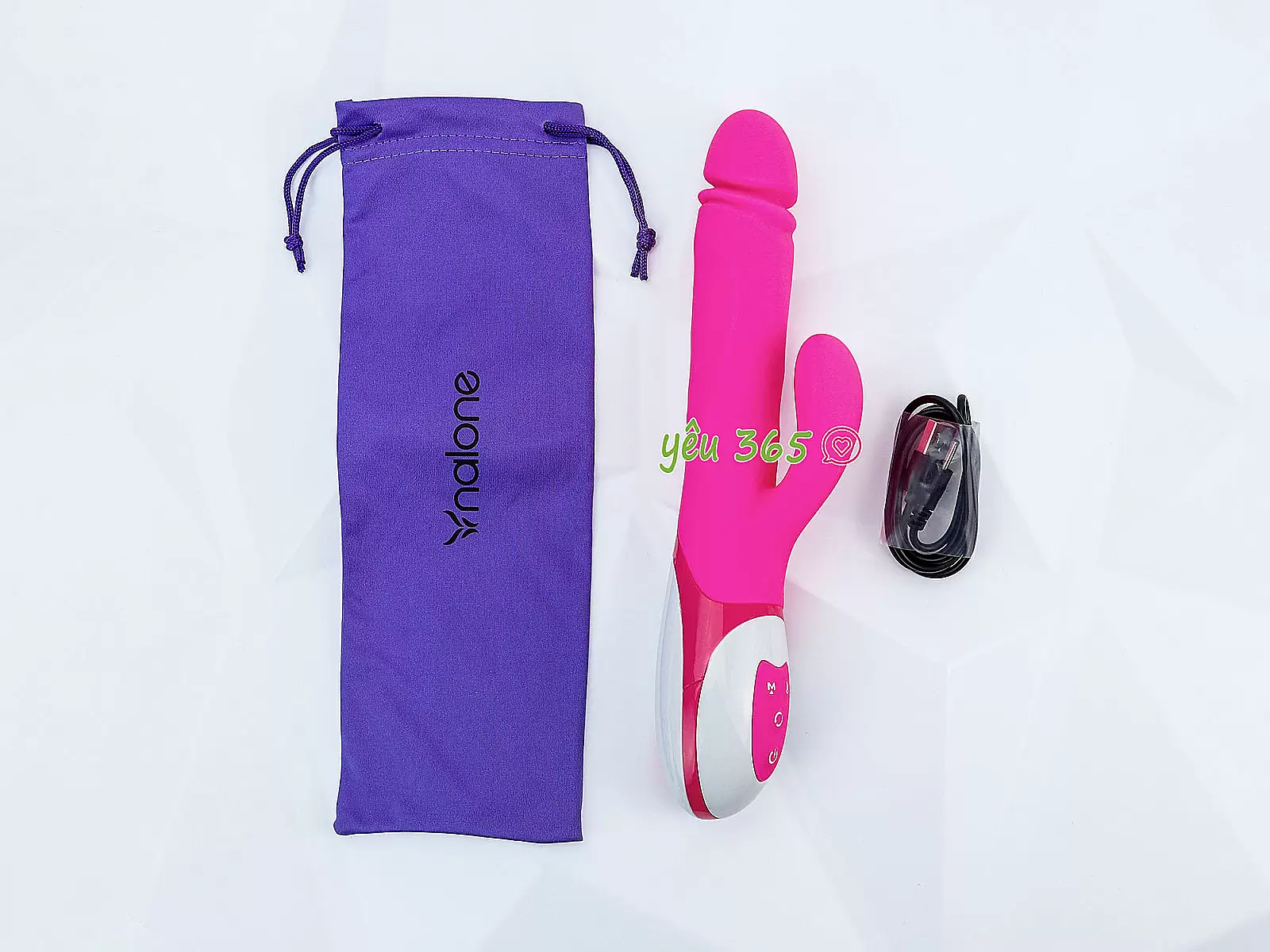 Dương vật giả Nalone Wave cao cấp rung thụt bi xoay làm ấm