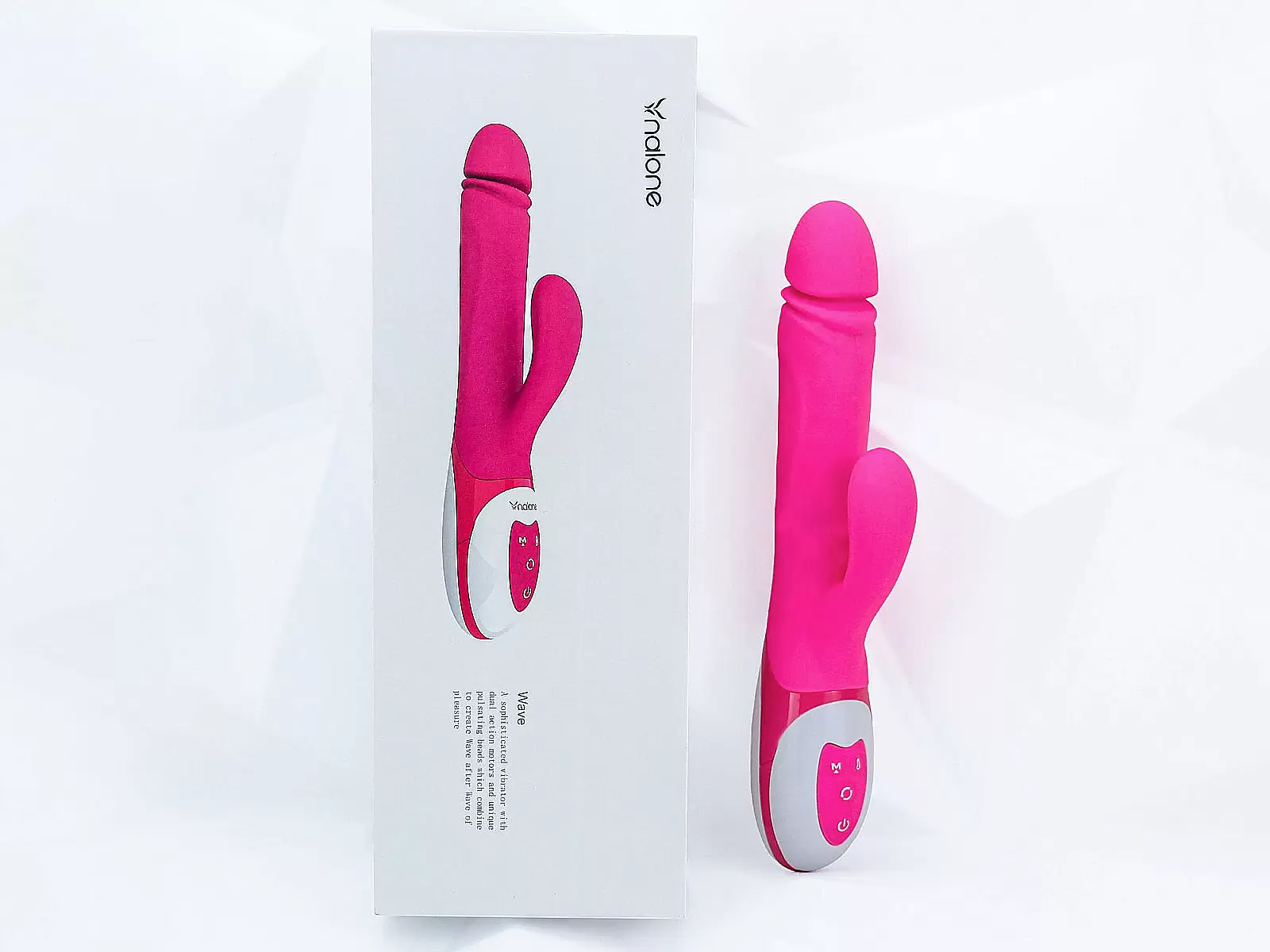 Dương vật giả Nalone Wave cao cấp rung điện thụt bi quay đa hướng làm ấm premium