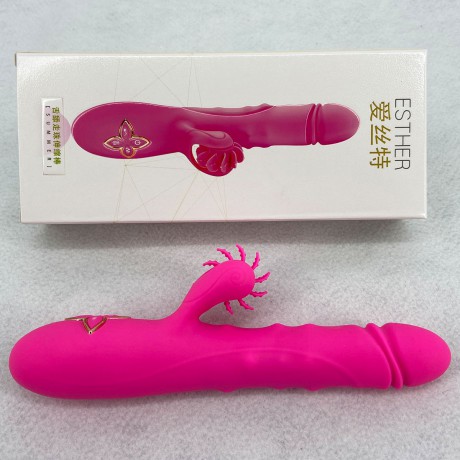 Dương v&acirc;̣t giả lưỡi cao cấp Esther bi xoay Rung - Thụt