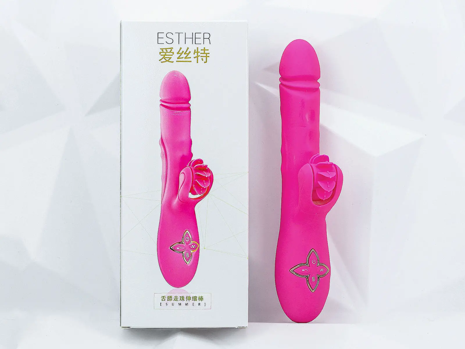 Dương vật giả lưỡi hạng premium Esther bi quay đa hướng linh hoạt rung điện mạnh - Thụt
